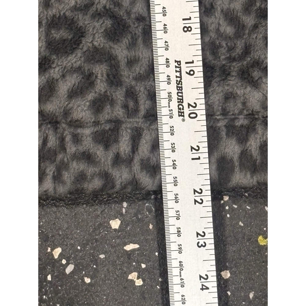 Abercrombie Fitch Leopard Fleece Cheetah Jacket Women M Gray Quilted Super Cozy - Picture 9 of 15